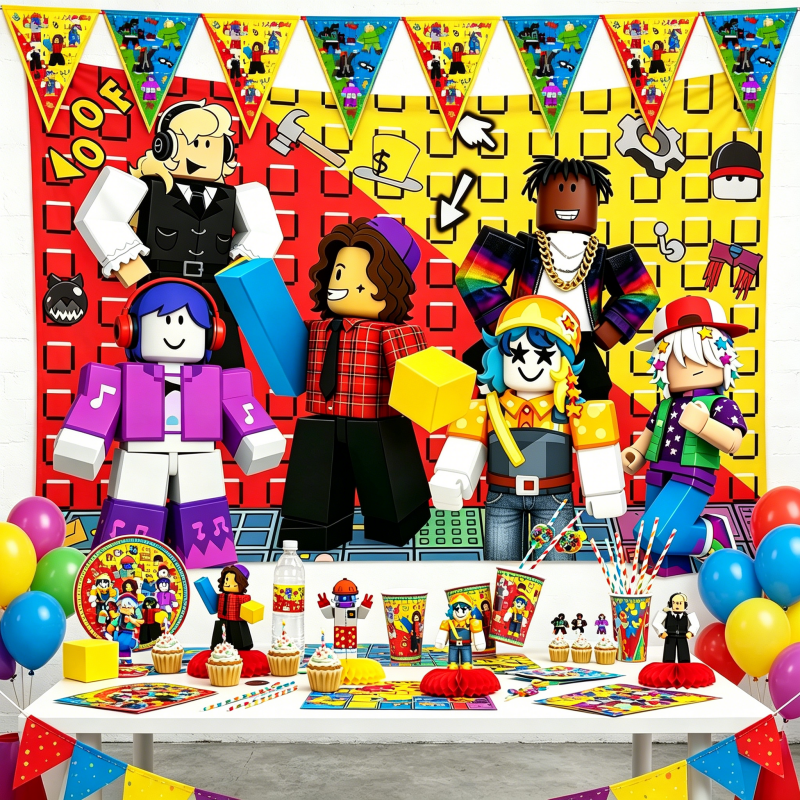 Party Games In Roblox - Roblox Game Theme Birthday Party Decoration