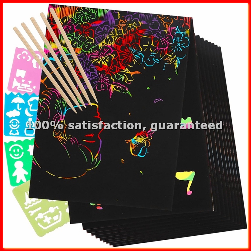 Party Games Birthday - Scratch Paper Art Set, Black Crafts