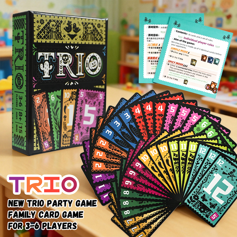 Party Games Entertainer - Strategic Card Board Game TRIO Card