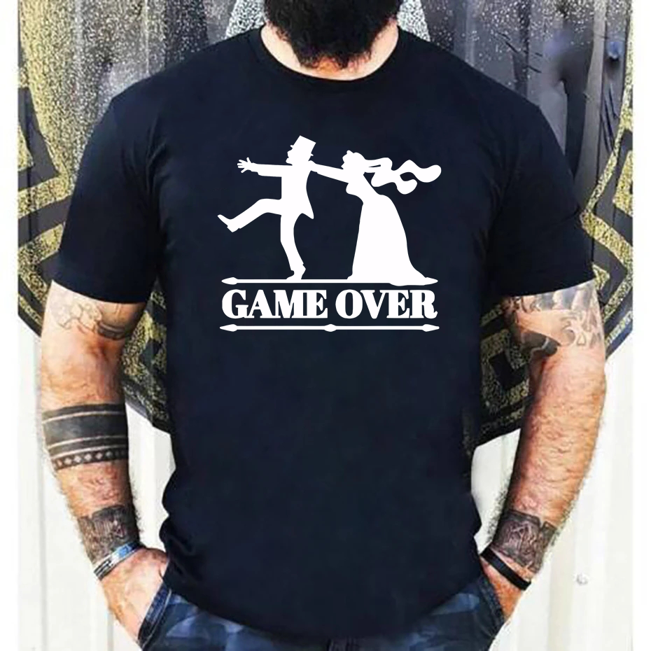 Party Games Bachelorette - Game Over Tees Men Bride Tops