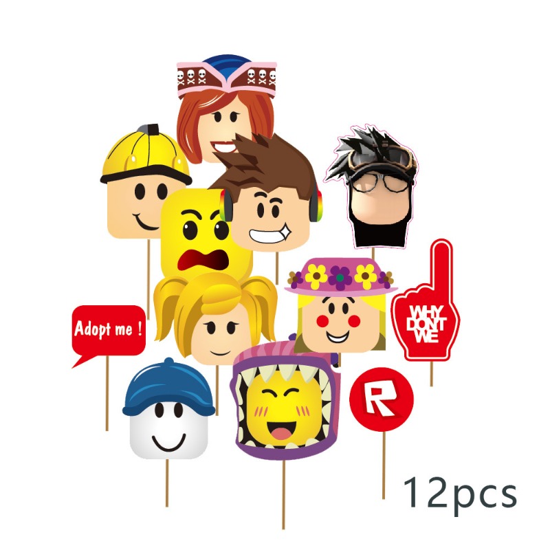 Party Games In Roblox - 12pcs Roblox Game Themed Party Supplies