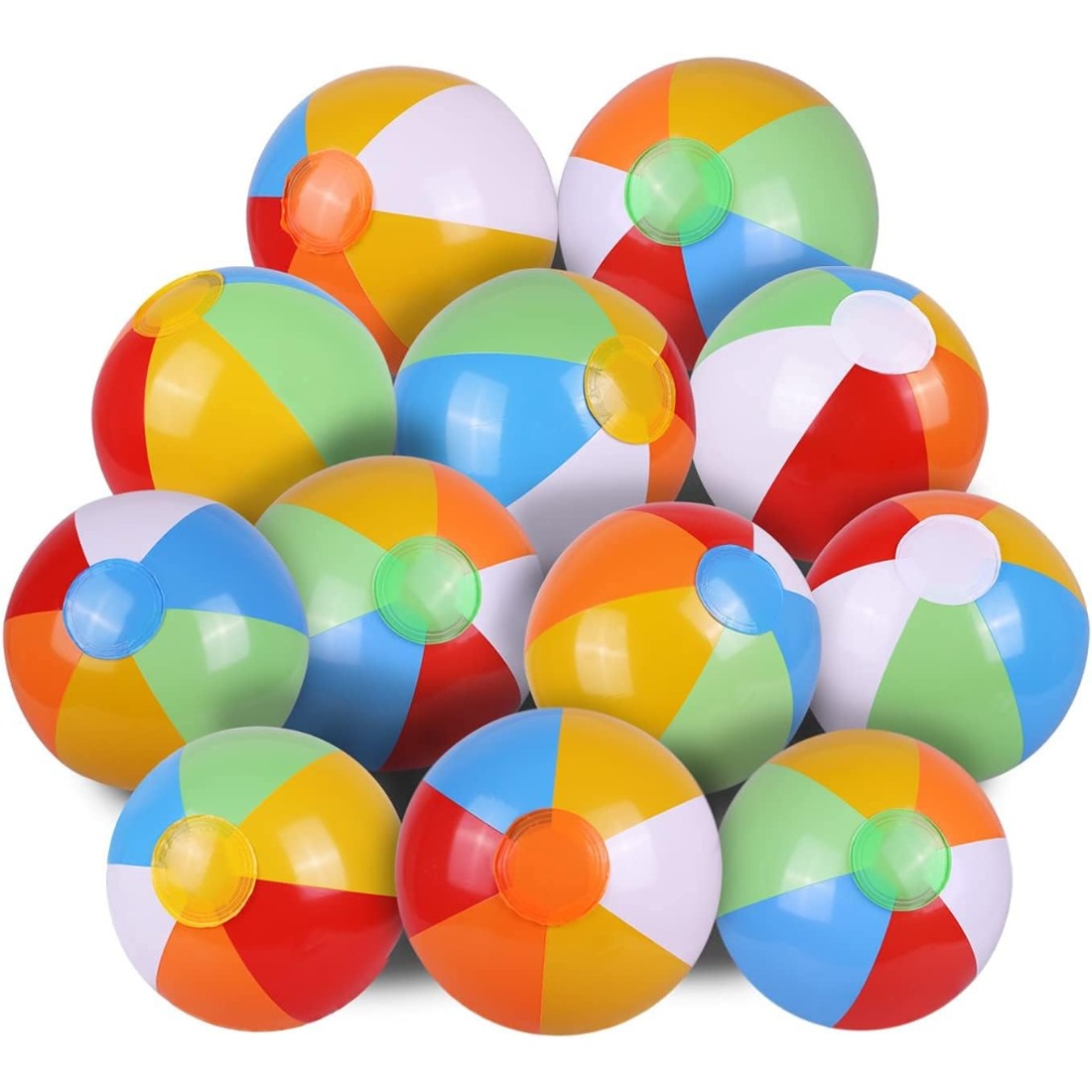 Party Games Summer - 5 Pack Bulk Rainbow Inflatable Beach