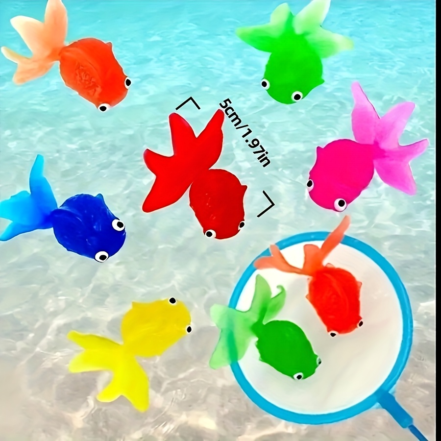 Party Games Summer - 14Pcs Floating Goldfish Toys, Inflatable Fish