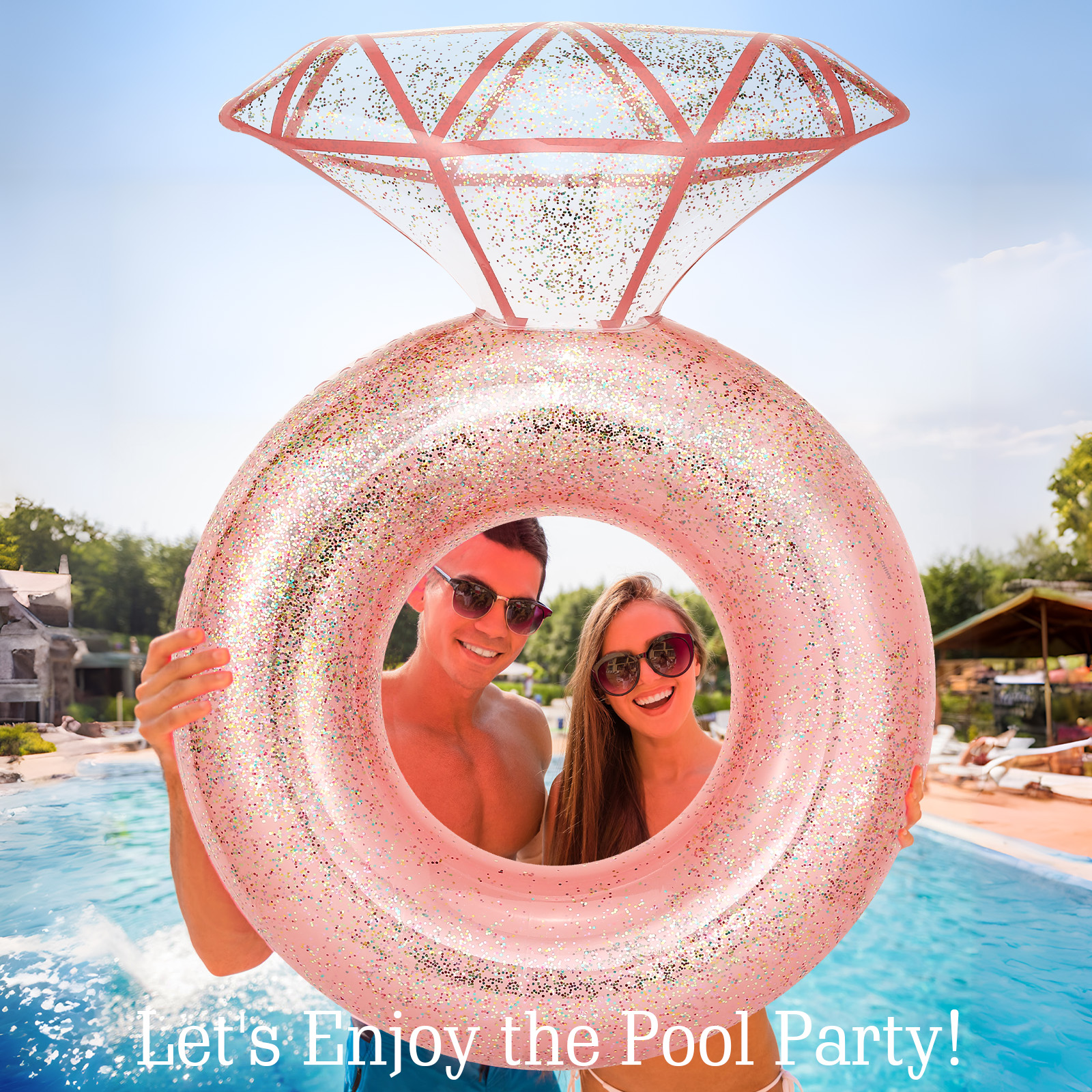Party Games Bachelorette - HeySplash Pool Floats Inflatable Diamond Ring