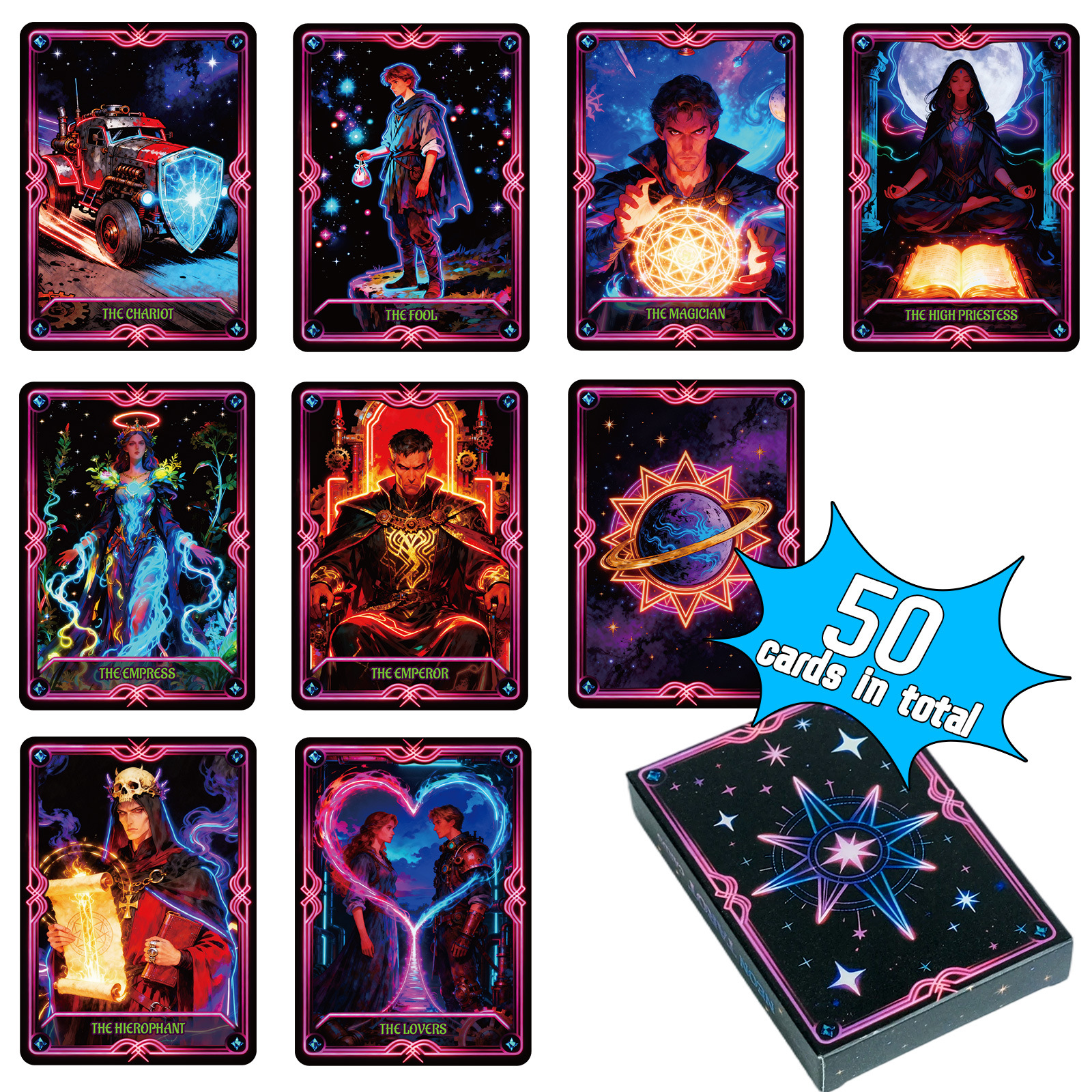 50PCS Neon Theme Tabletop Game - Party Games Classic ulasan dan harga