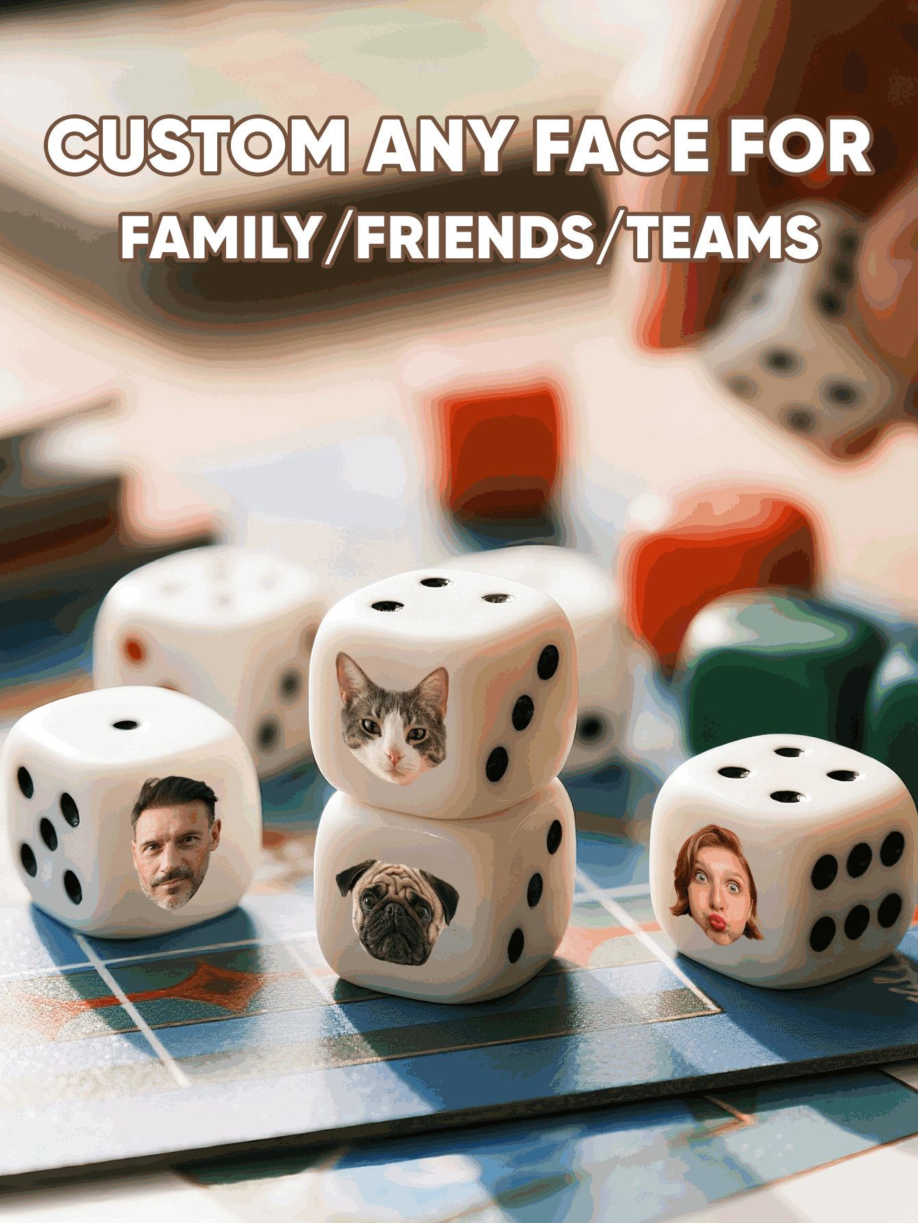 Custom Face Dice Personalized  - Party Games Birthday ulasan dan harga