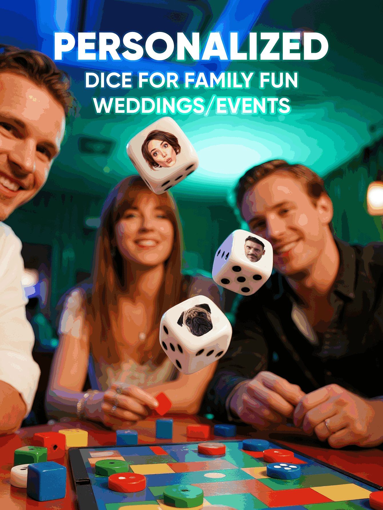 Custom Face Dice Personalized  - Party Games Birthday ulasan dan harga