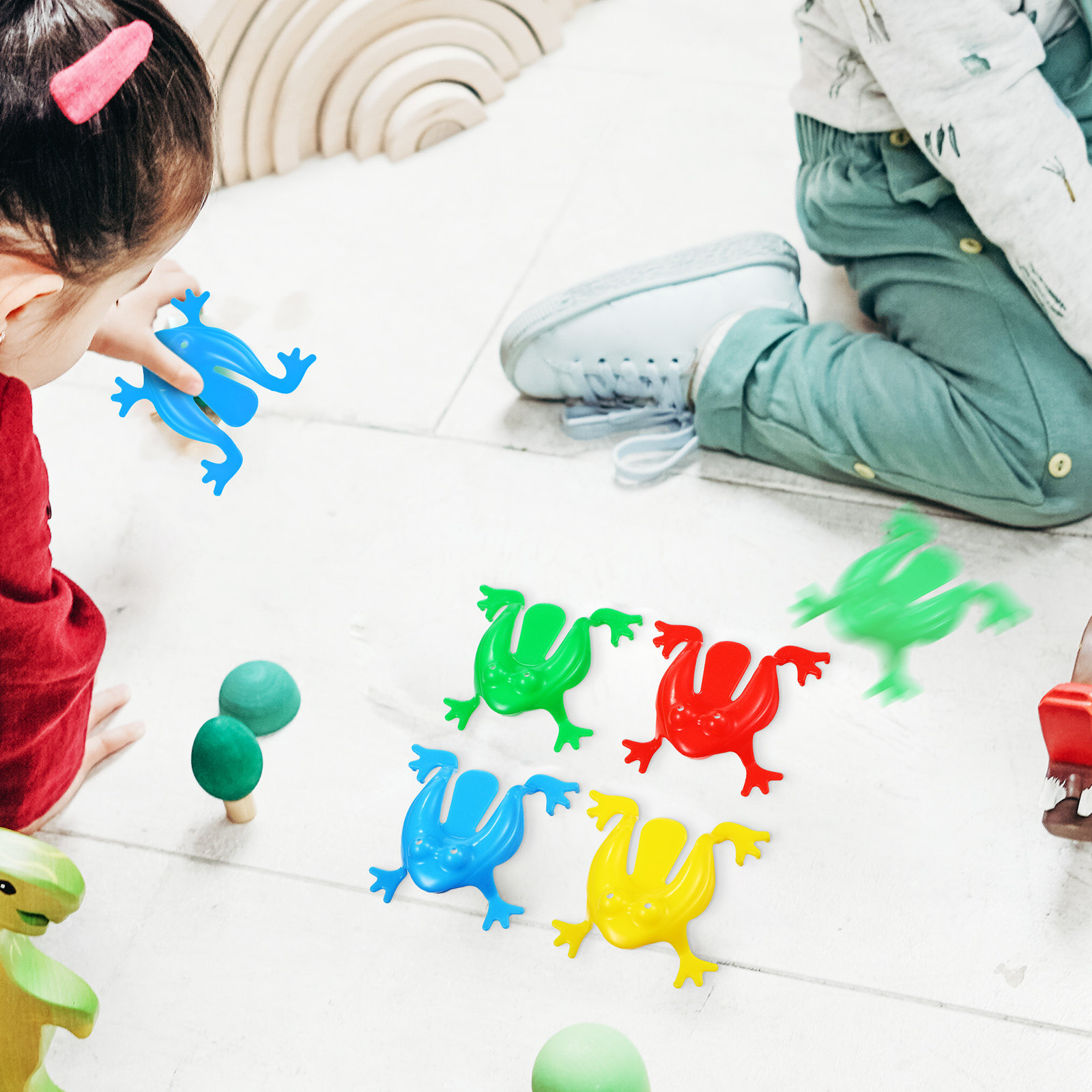 16Pcs Jumping Frogs Assorted C - Party Games Entertainer ulasan dan harga