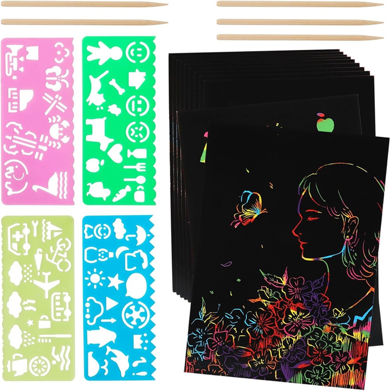 Scratch Paper Art Set, Black C - Party Games Birthday ulasan dan harga