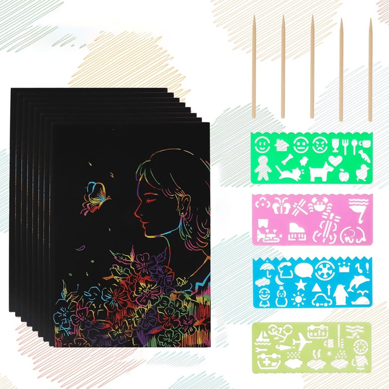 Scratch Paper Art Set, Black C - Party Games Birthday ulasan dan harga