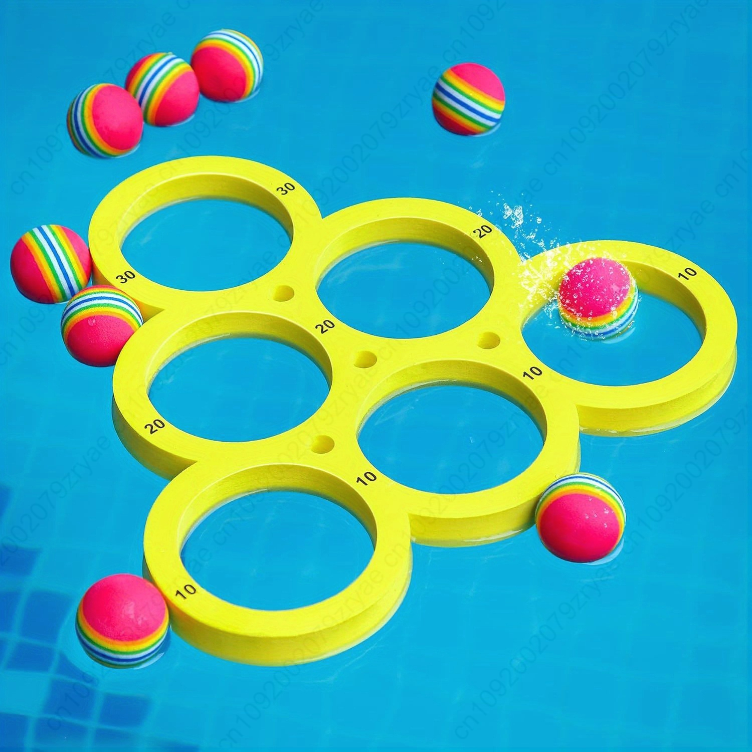 1+10pcs Swimming Pool Toss Gam - Limbo Game Set ulasan dan harga