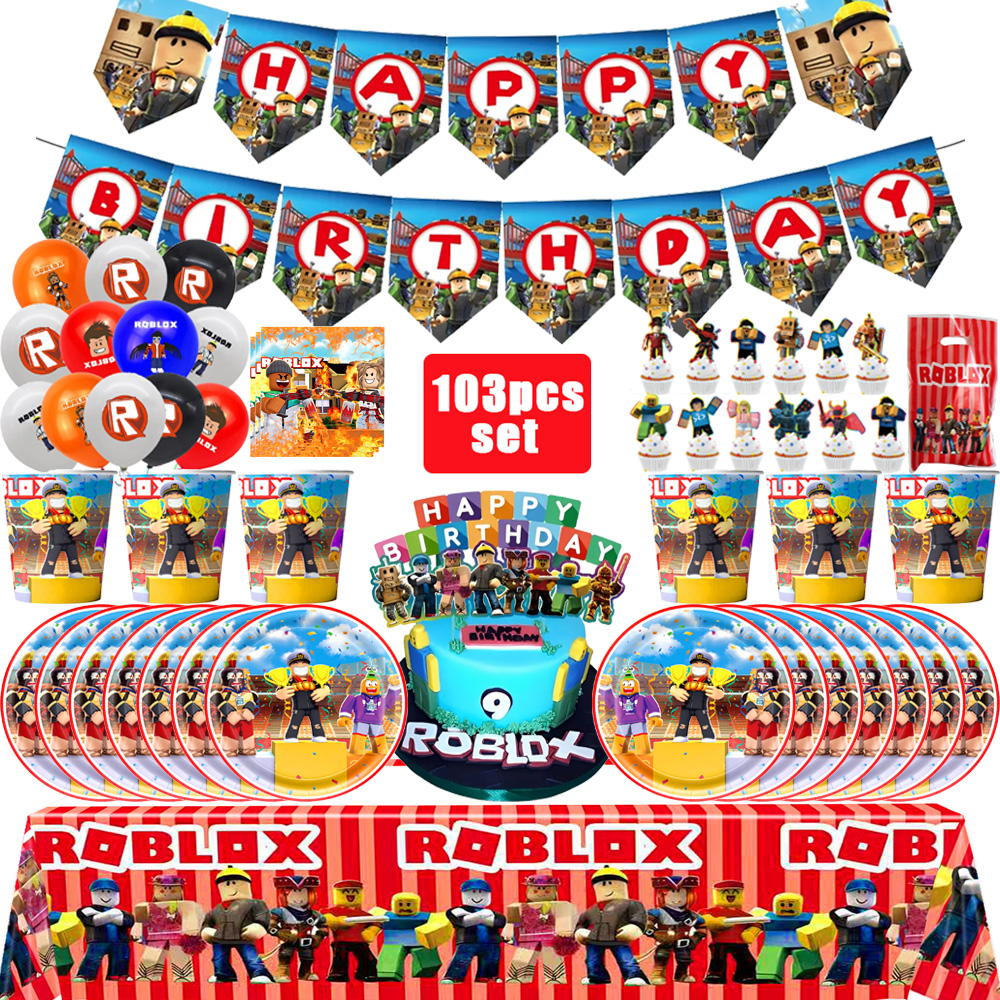 Roblox Birthday Party Decor Se - Party Games In Roblox ulasan dan harga