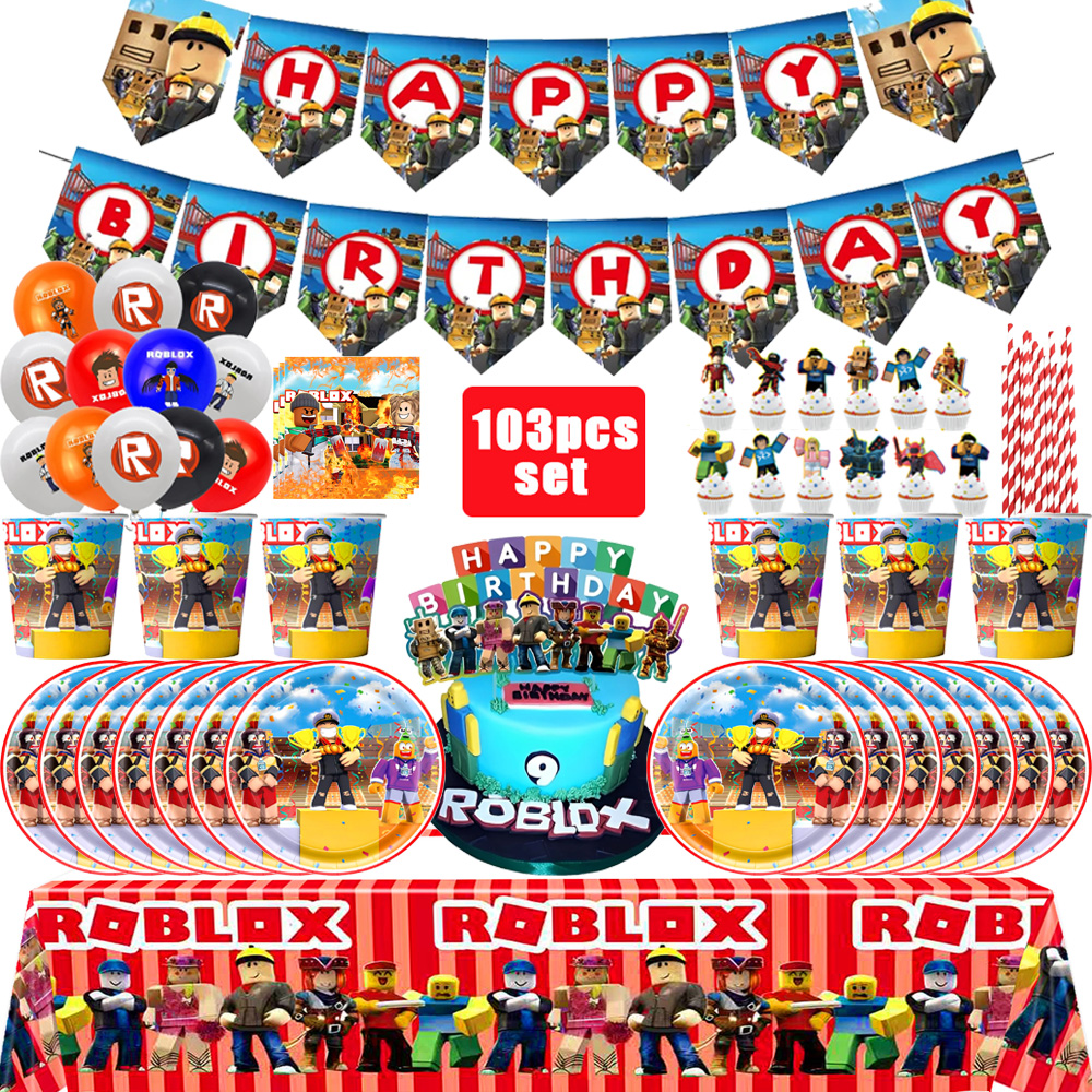 Roblox Birthday Party Decor Se - Party Games In Roblox ulasan dan harga