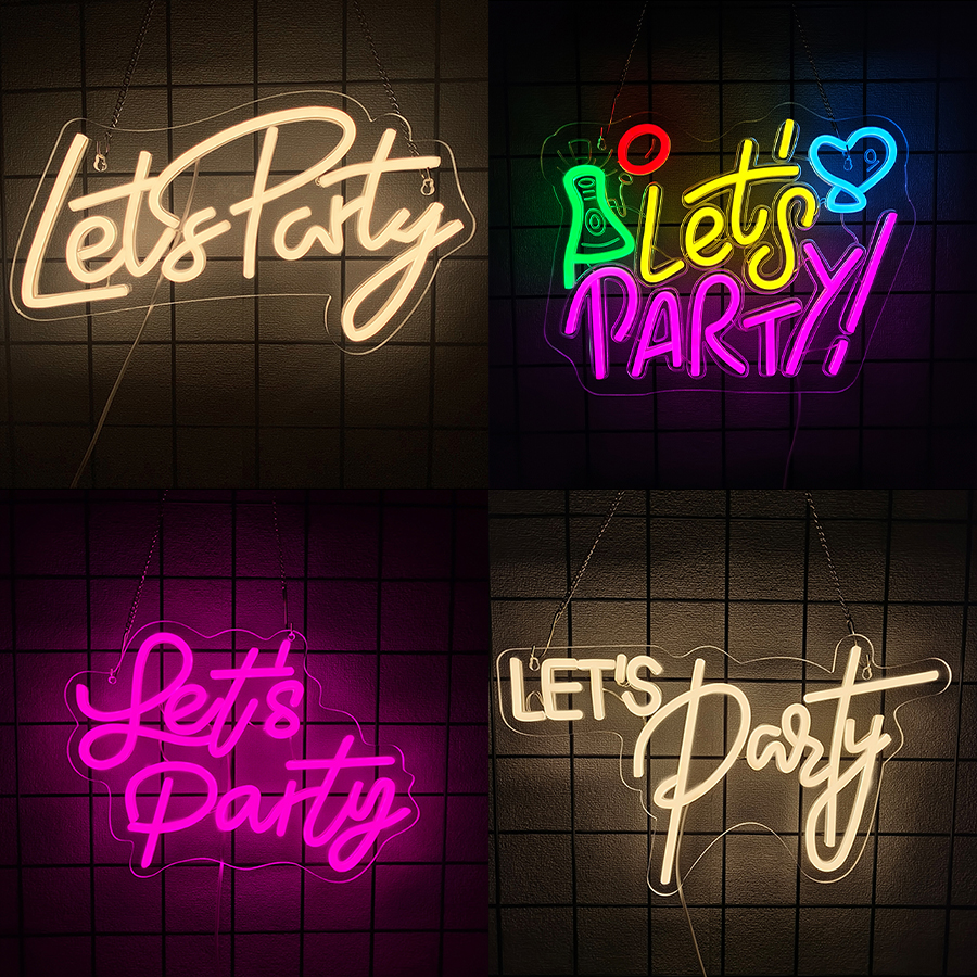 Let'S Party Series Neon Sign F - Party Games Bachelorette ulasan dan harga