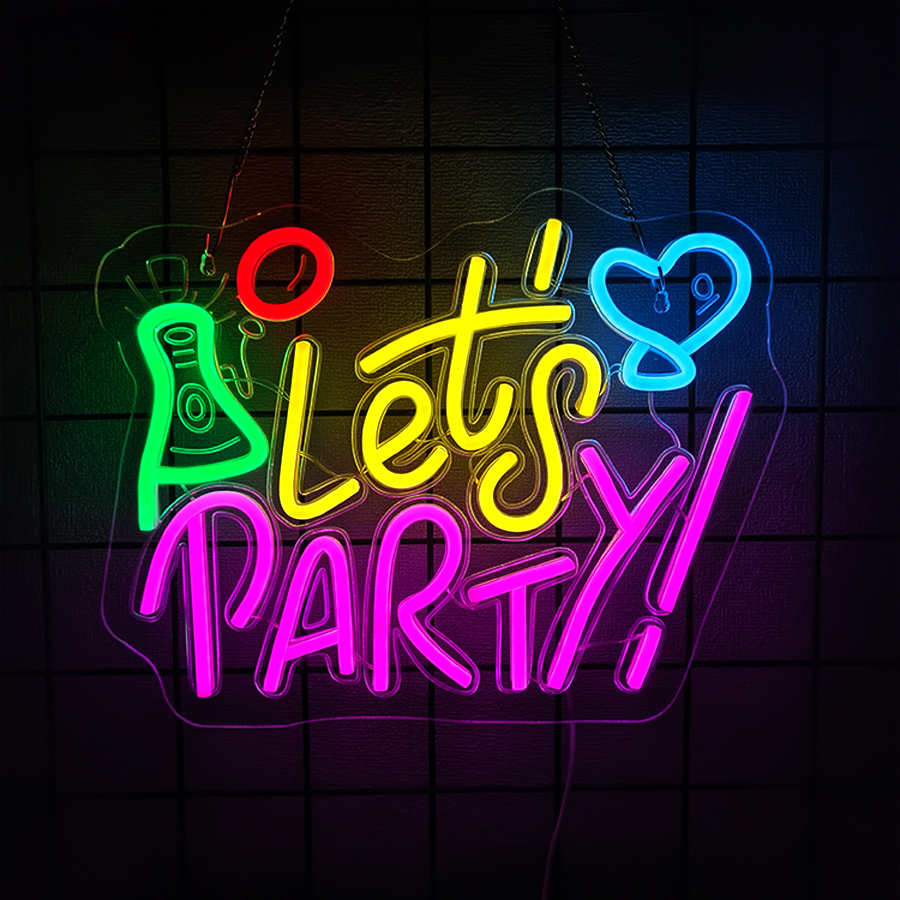 Let'S Party Series Neon Sign F - Party Games Bachelorette ulasan dan harga