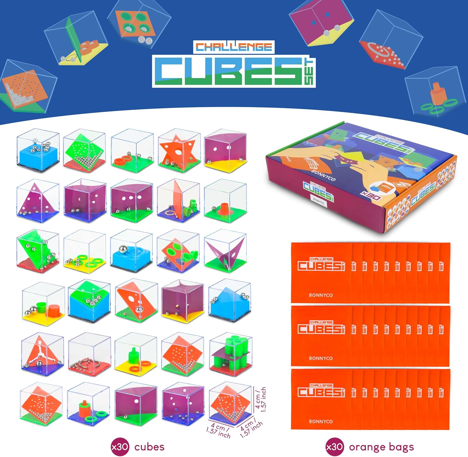 Brain Teaser Puzzles Cubes Pac - Party Games Birthday ulasan dan harga