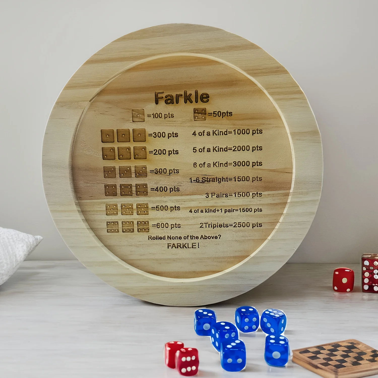 1 piece of wooden dice tray fo - Party Games Classic ulasan dan harga