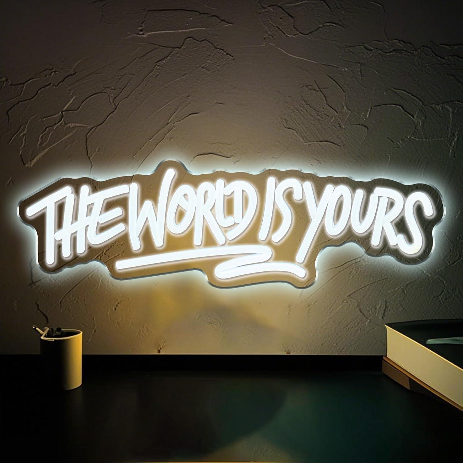 The World is Yours Neon Sign U - Party Games Birthday ulasan dan harga