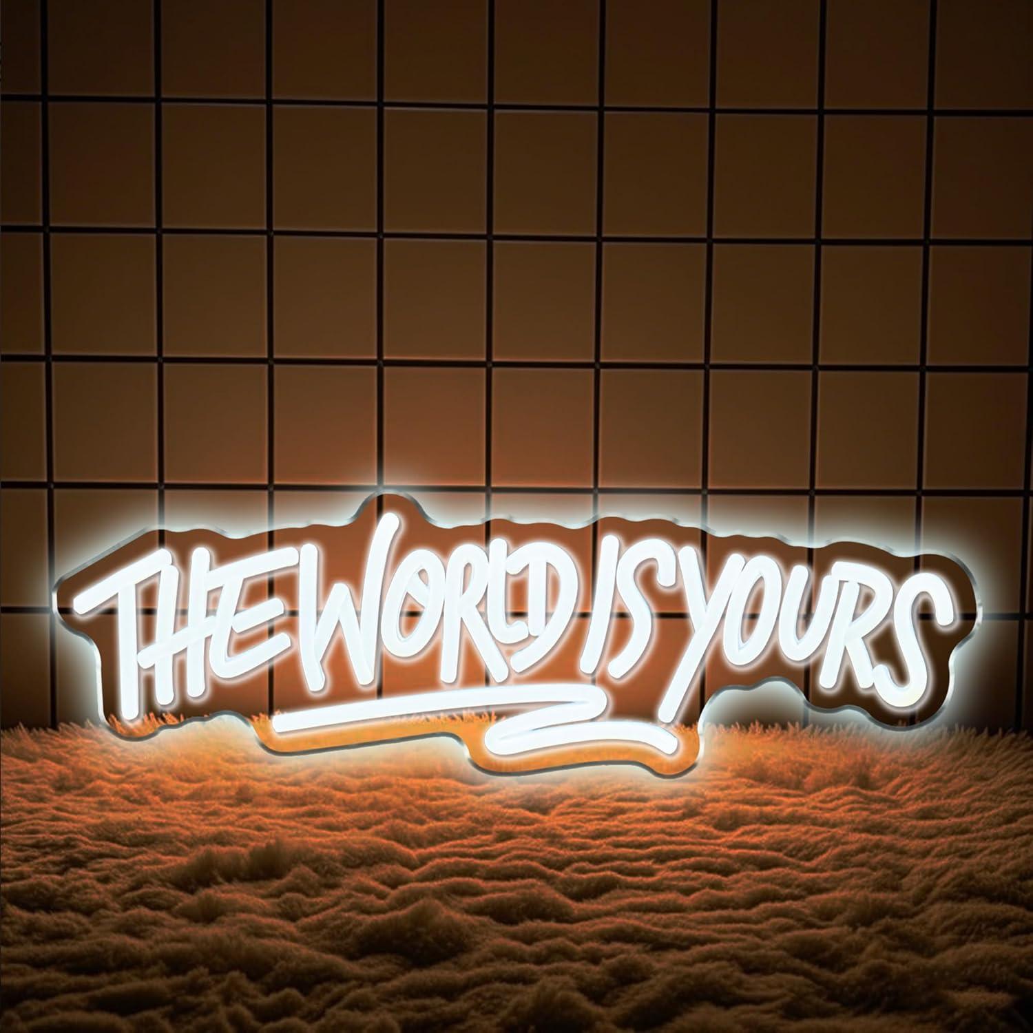 The World is Yours Neon Sign U - Party Games Birthday ulasan dan harga