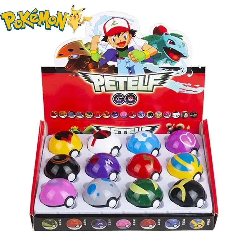 12Pcs Pokemon Figure Pokeball  - Party Games Birthday ulasan dan harga