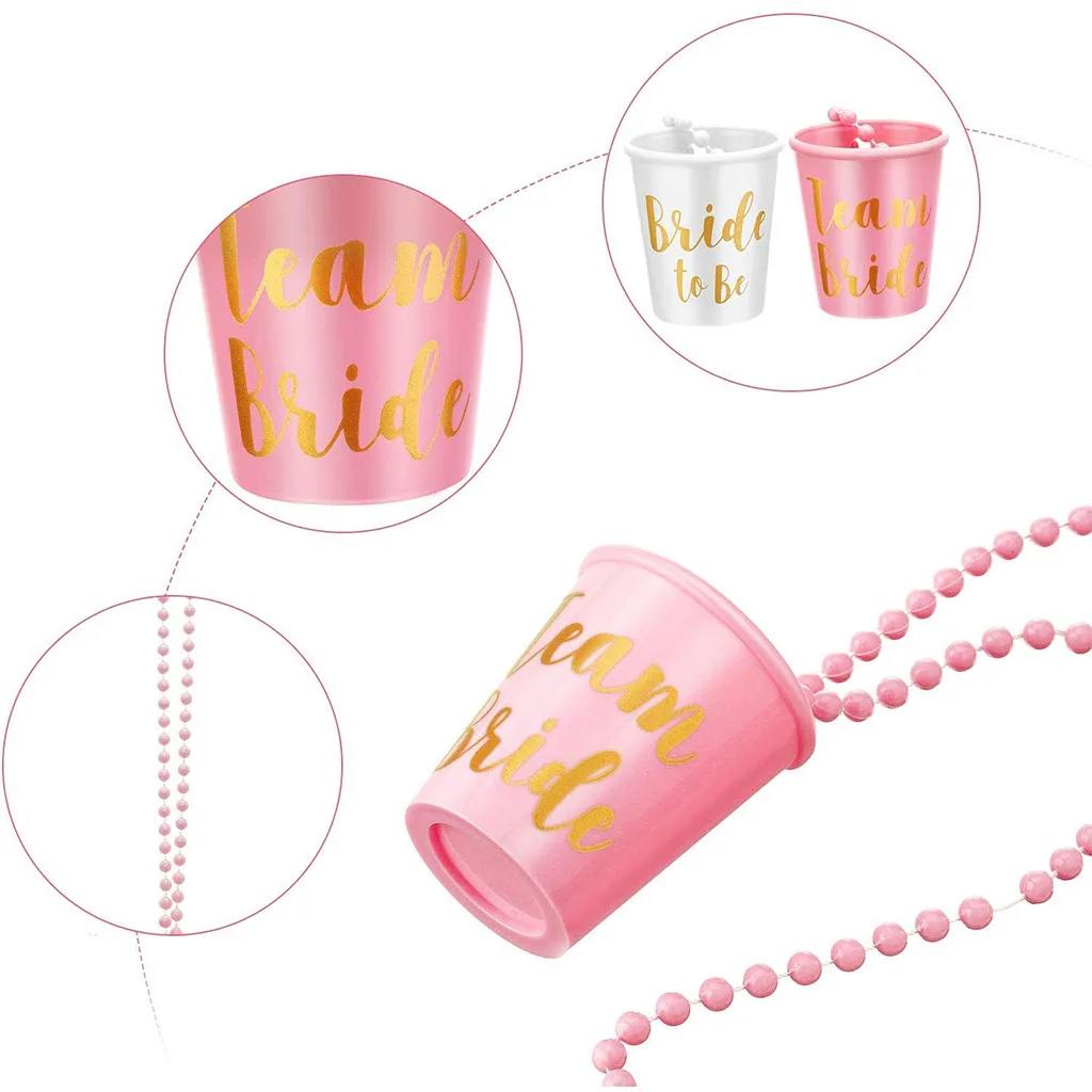 12pcs Team Bride Shot Glass Ne - Party Games Bachelorette ulasan dan harga