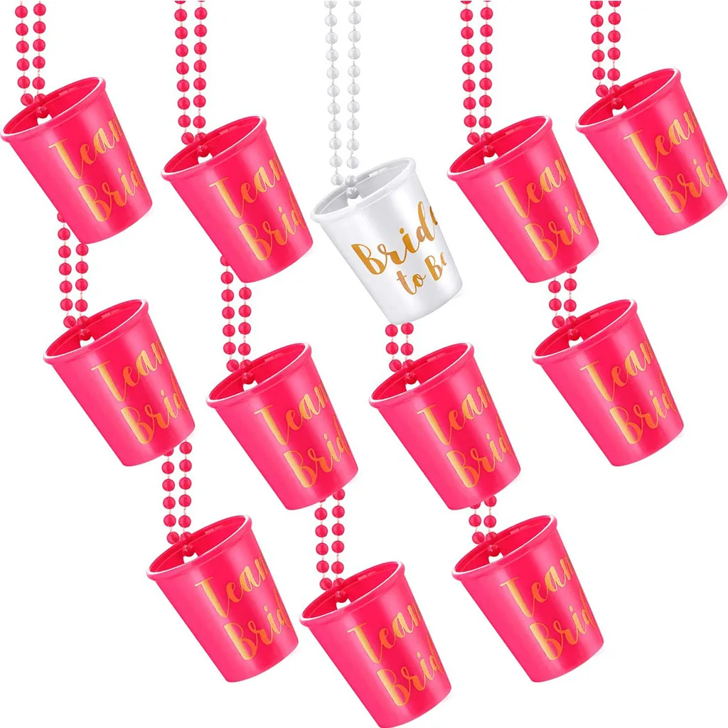 12pcs Team Bride Shot Glass Ne - Party Games Bachelorette ulasan dan harga