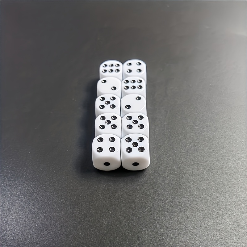 10pcs D6 Dice Set, 14mm White  - Party Games Board Game ulasan dan harga
