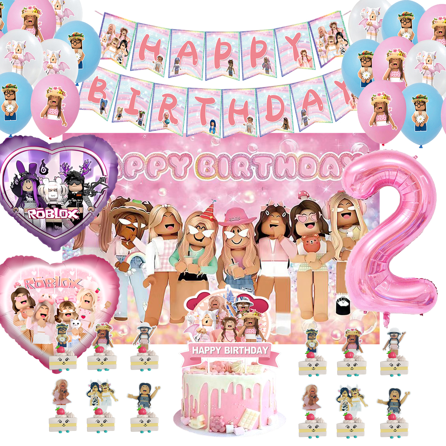 ROBLOX Birthday Party Decorati - Party Games In Roblox ulasan dan harga