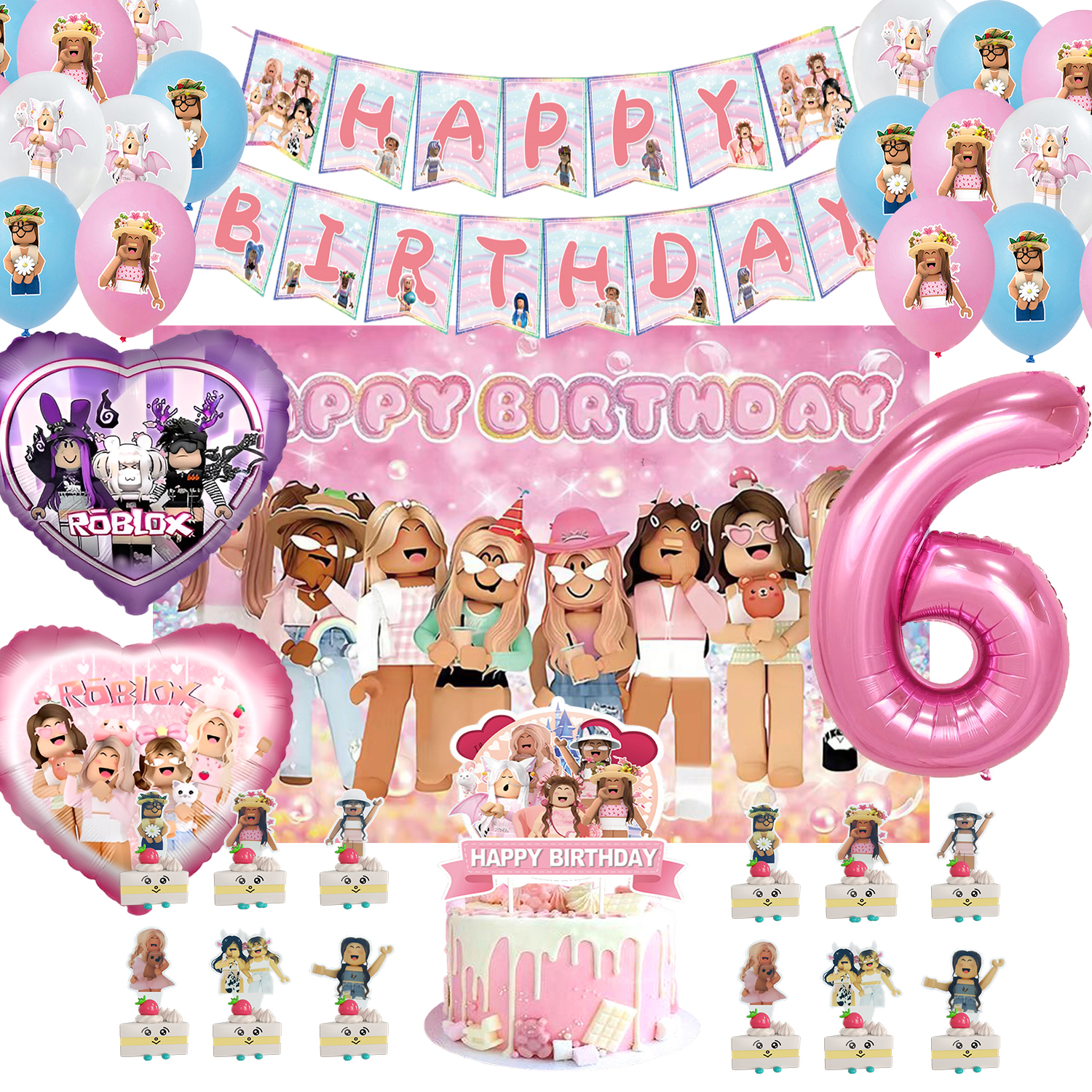 ROBLOX Birthday Party Decorati - Party Games In Roblox ulasan dan harga